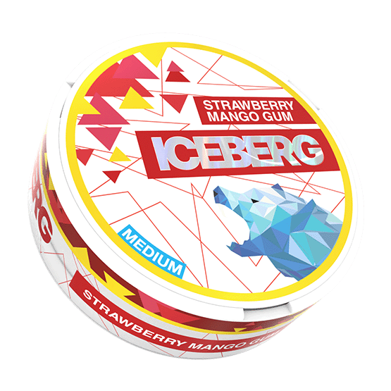ICEBERG - Strawberry Mango Gum Medium – Nic Pouch UK